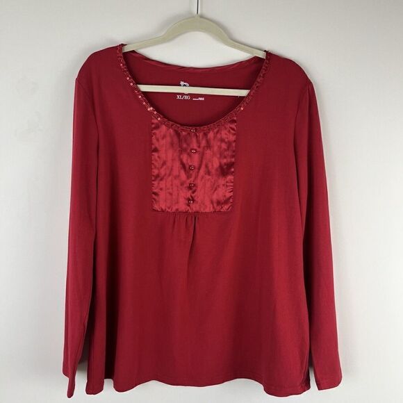 Classic Elements Red XL Top Knit Long Sleeve - Picture 6 of 8